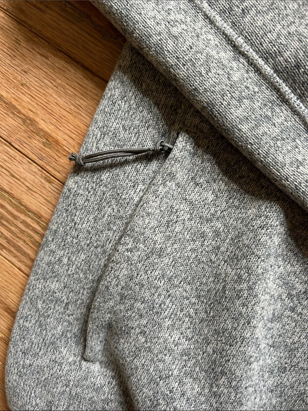 J. Crew Men's Heather Light Gray Quarter-Zip Pullover
